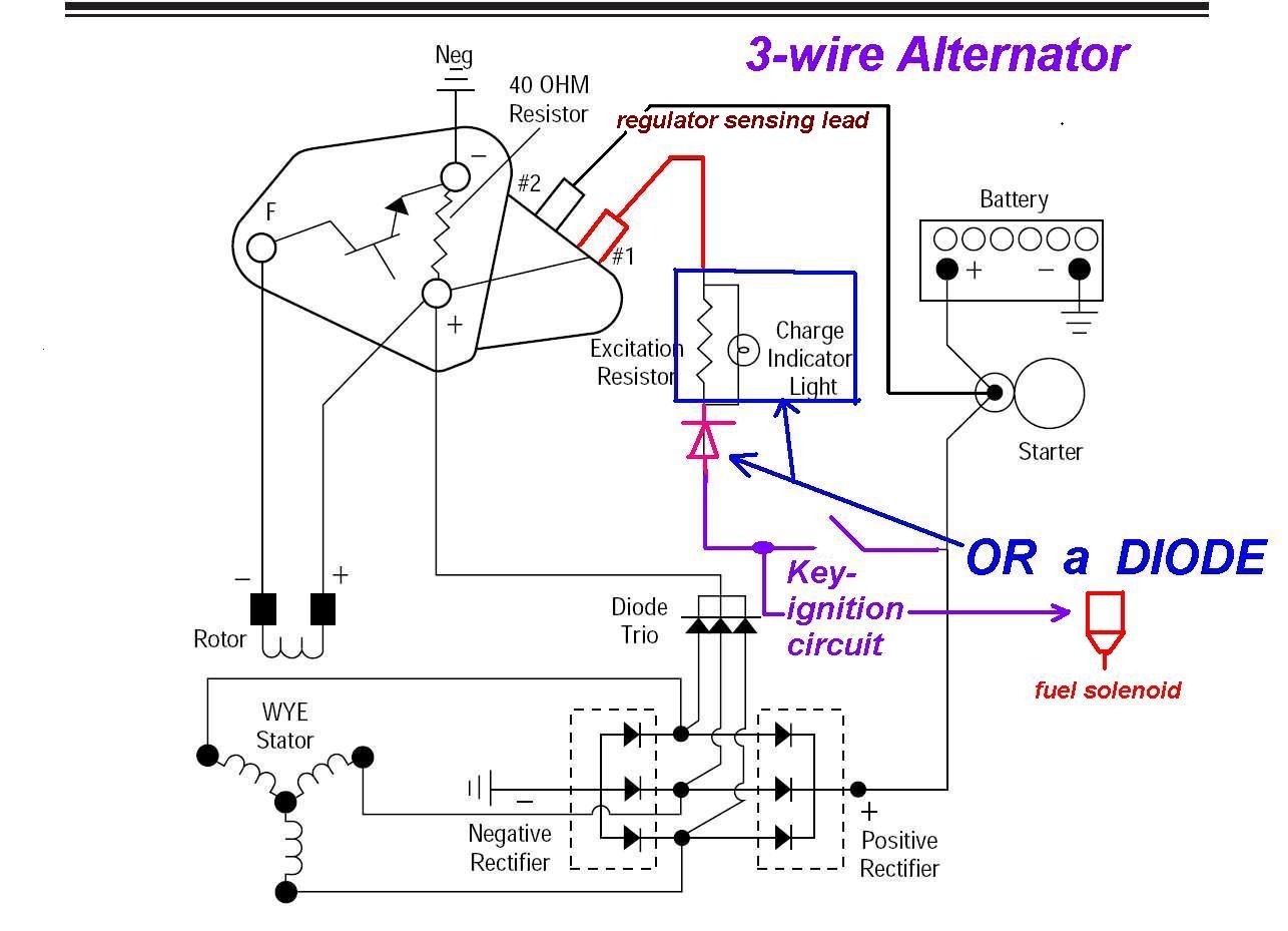 Single Wire Alternator Wiring Diagram