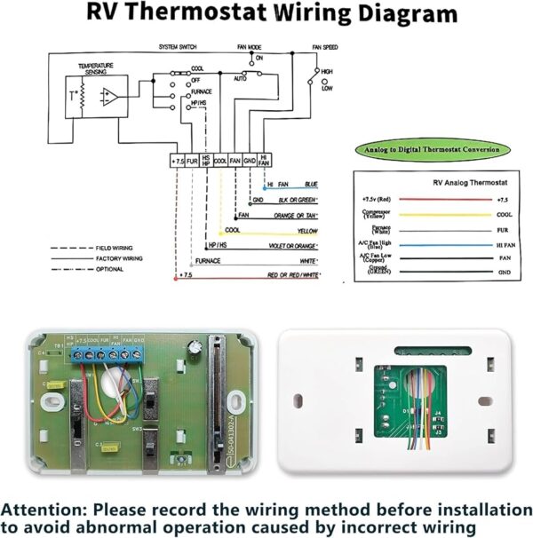 Wiring Diagram For Rv Thermostat
