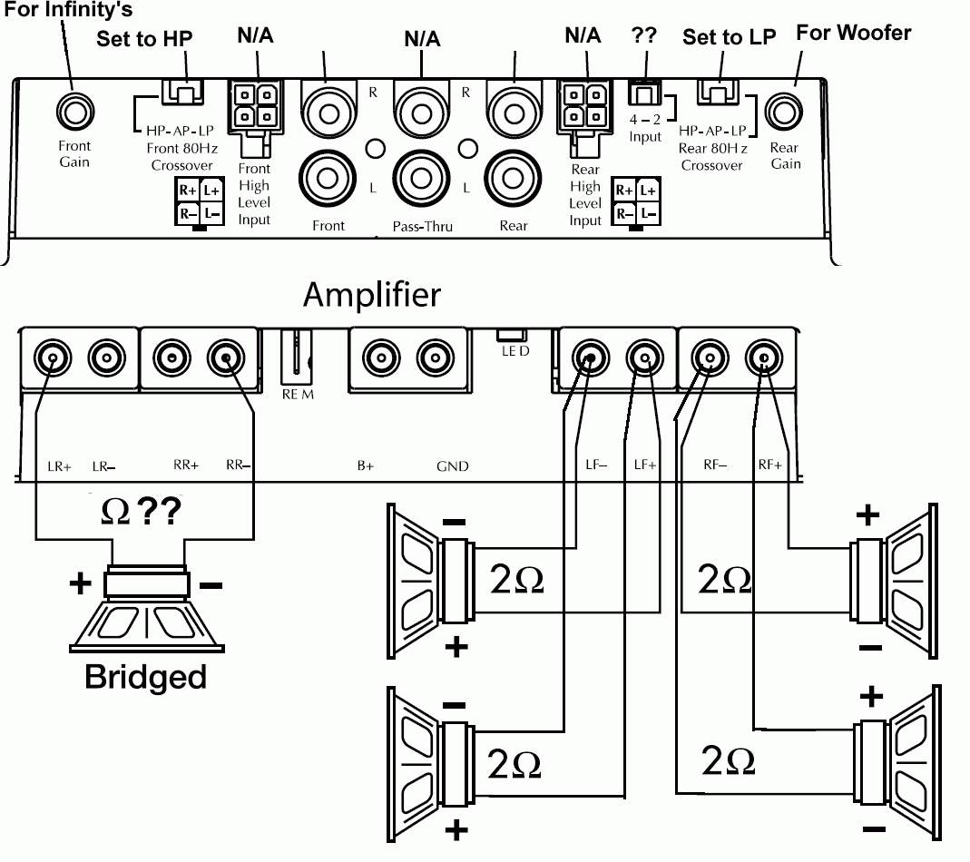 Bridged 4 Channel Amp Wiring Diagram