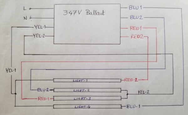 4 Bulb Ballast Wiring Diagram