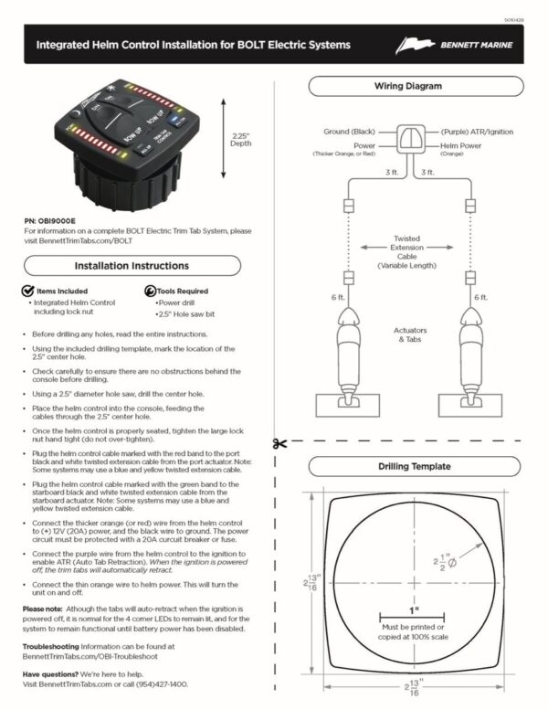 Wiring Diagram For Bennett Trim Tabs