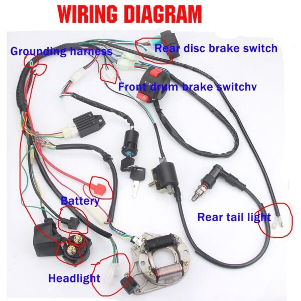 Electric Start Chinese 110Cc Atv Wiring Diagram