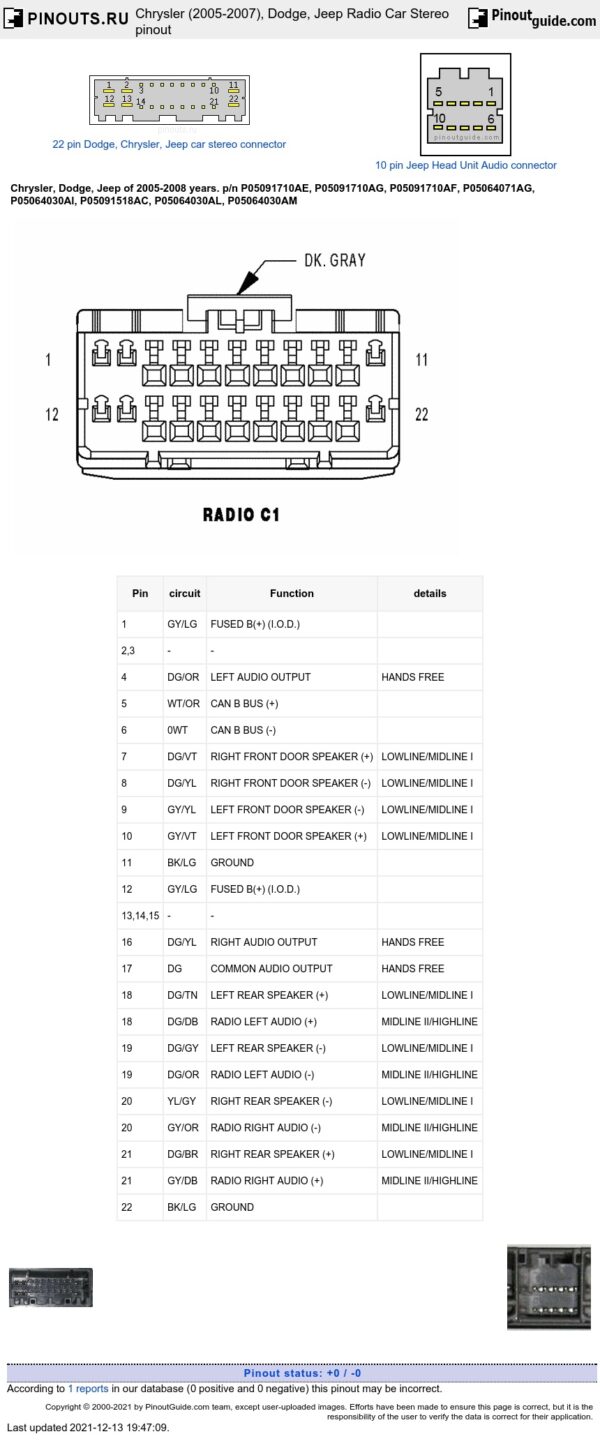 Color Code Free Chrysler Radio Wiring Diagram