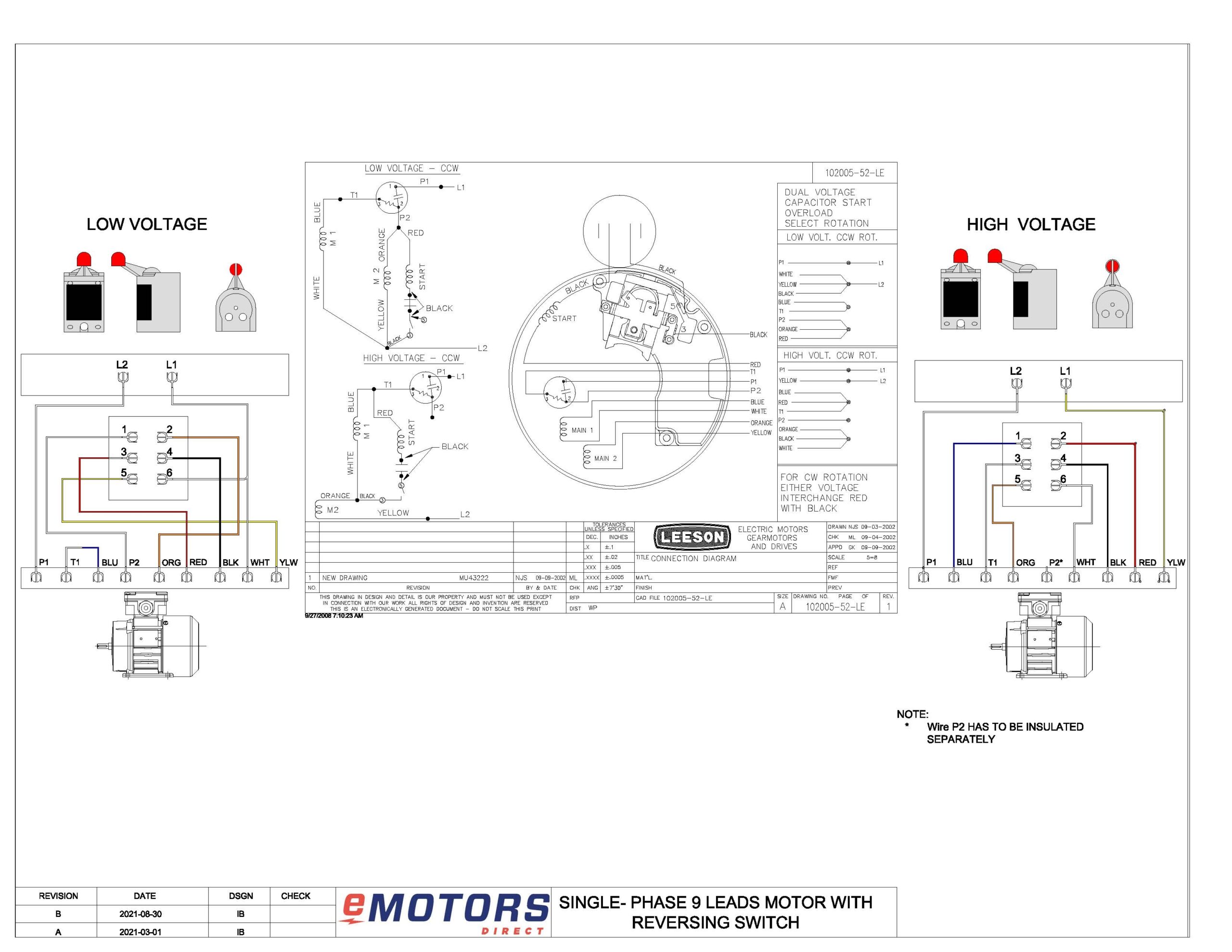 3 Phase Wiring Motors Diagrams