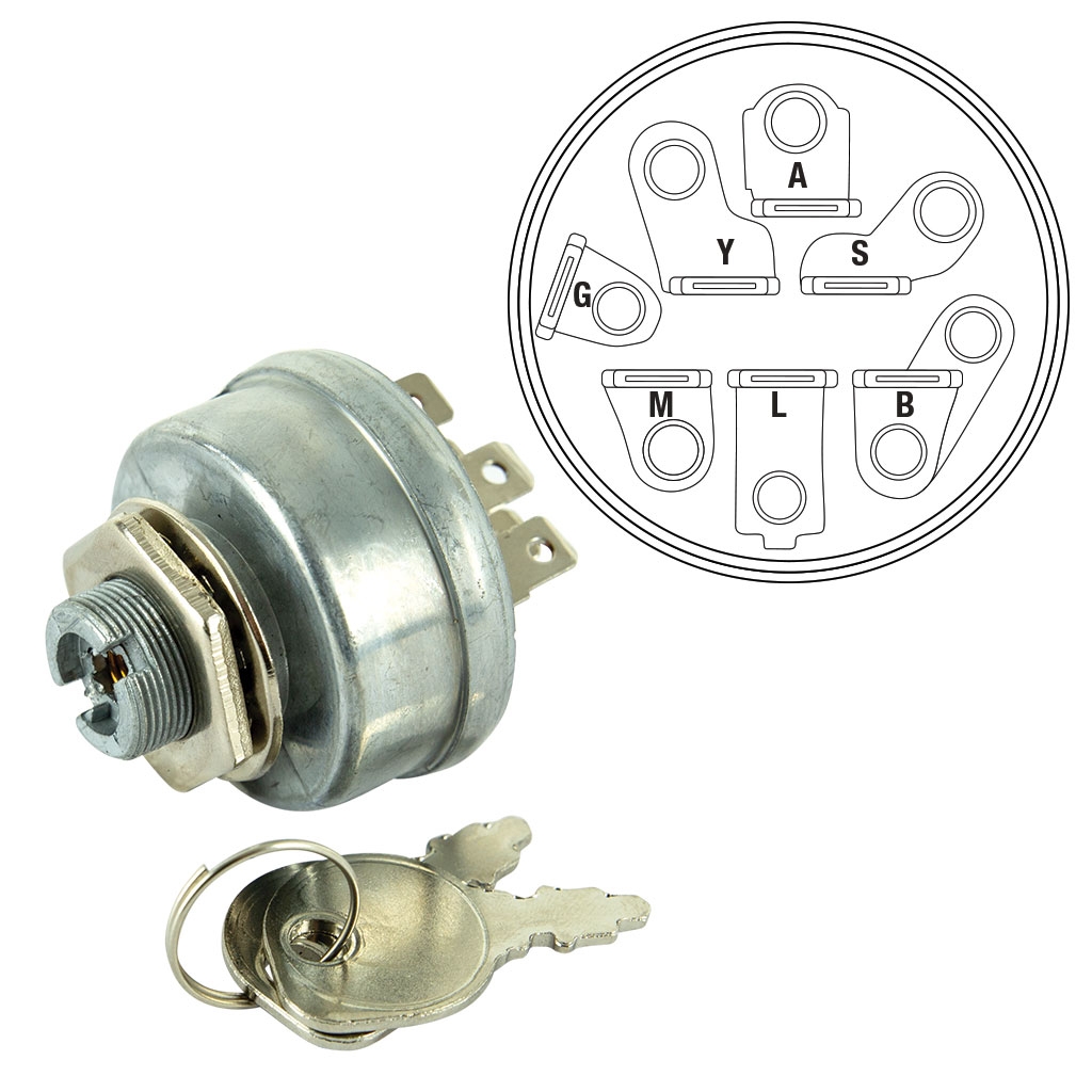 GA Spares IGNITION SWITCH 7 PIN W KEY SUITS SELECTED MURRAY GA Spares IGNITION SWITCH 7 PIN W KEY SUITS SELECTED MURRAY
