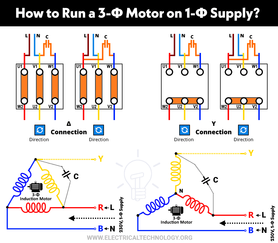 How To Run A Three Phase Motor On Single Phase Power Supply How To Run A Three Phase Motor On Single Phase Power Supply