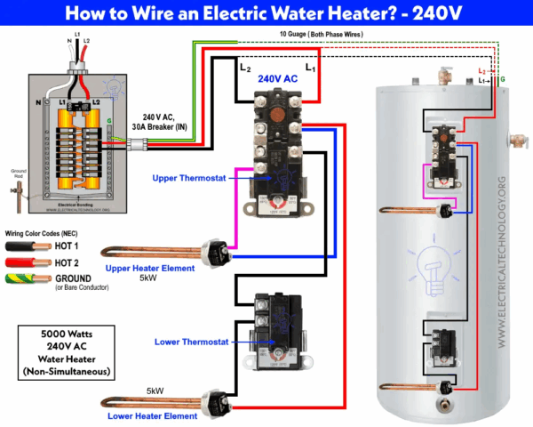 Wiring Diagram For A Water Heater