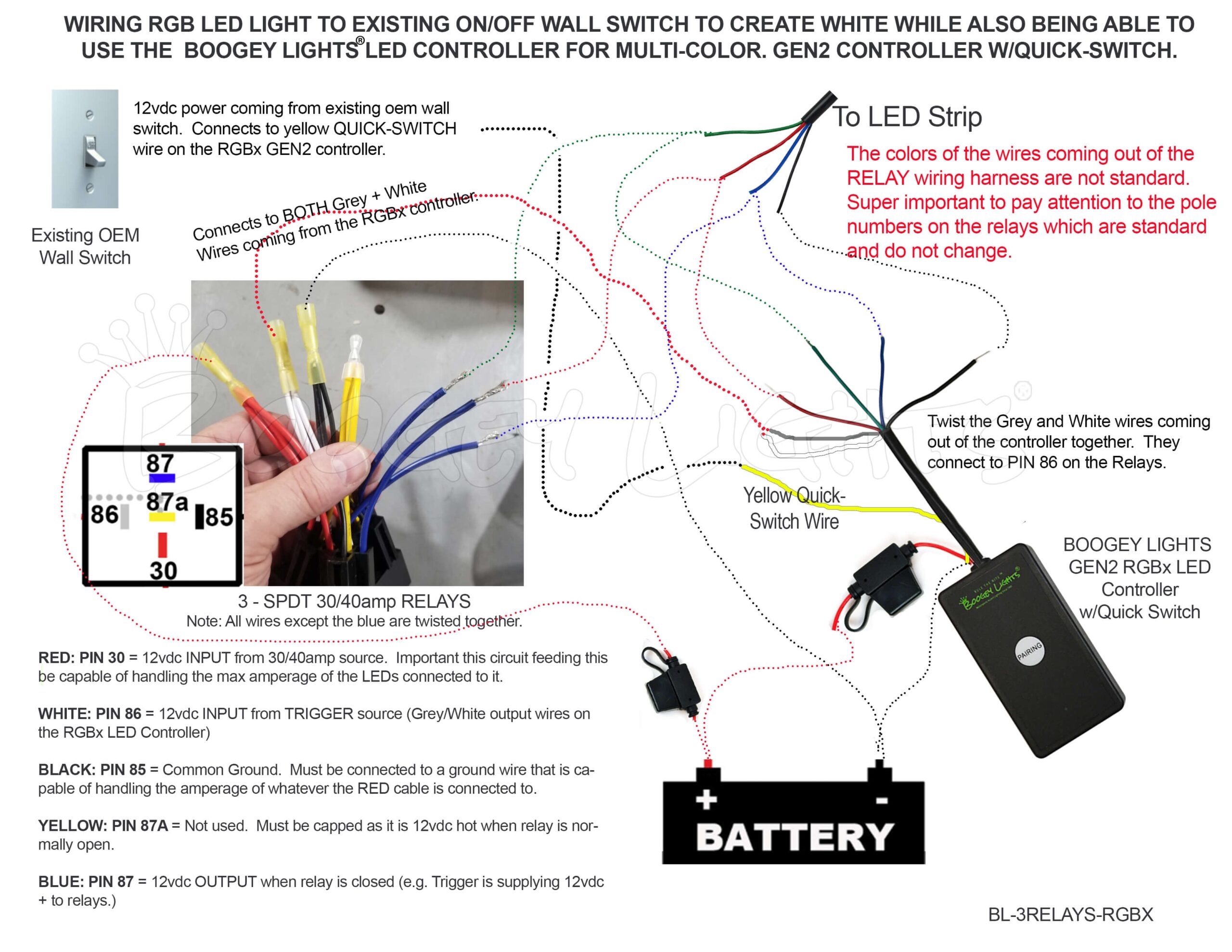 3 Wire Led Light Wiring Diagram