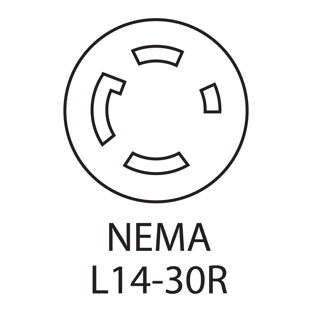 Hubbell 30 Amp 125 250 Volt NEMA L14 30r 4 wire Grounding Industrial Locking Connector Black At Lowes