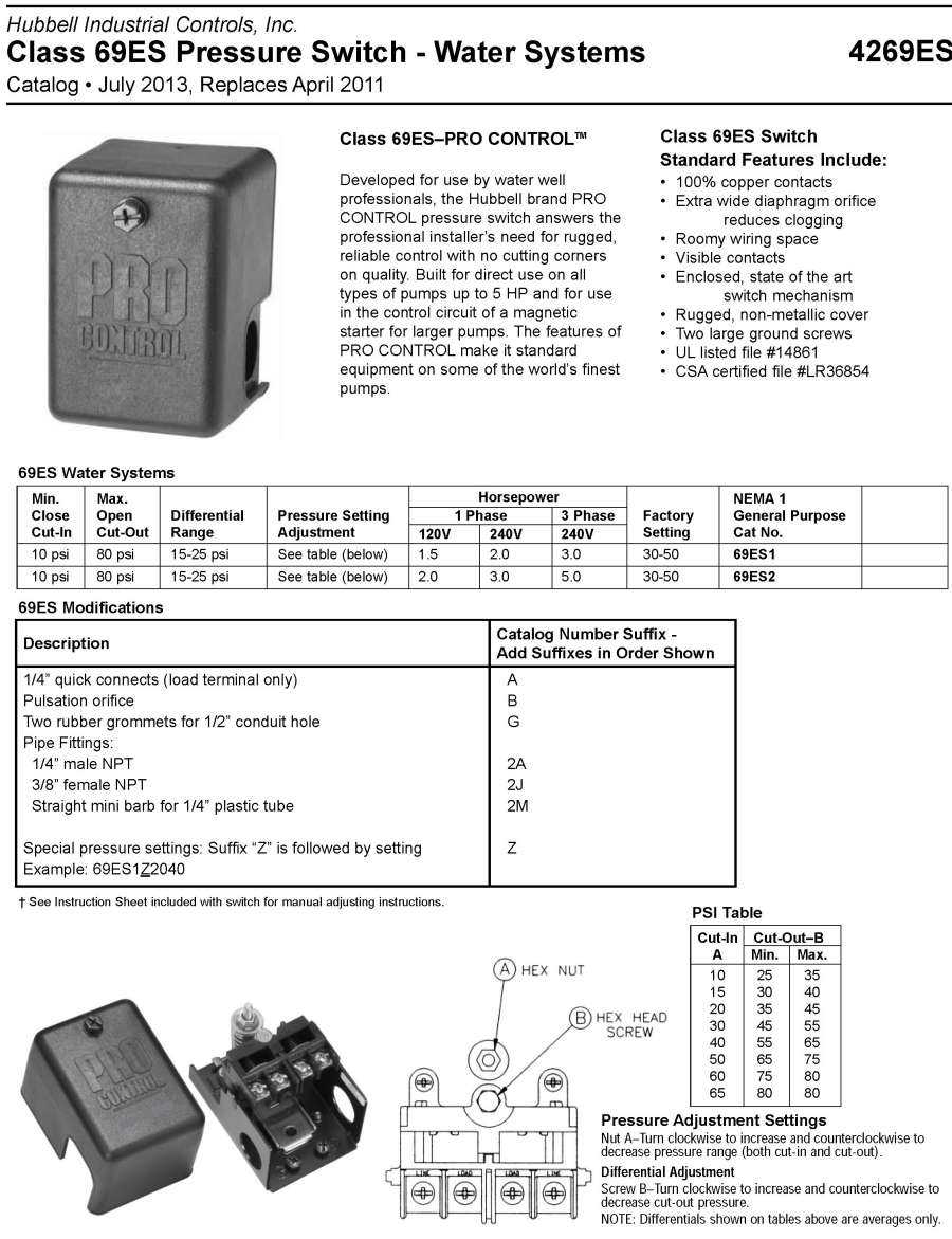 120 Volt Well Pump Pressure Switch Wiring Diagram