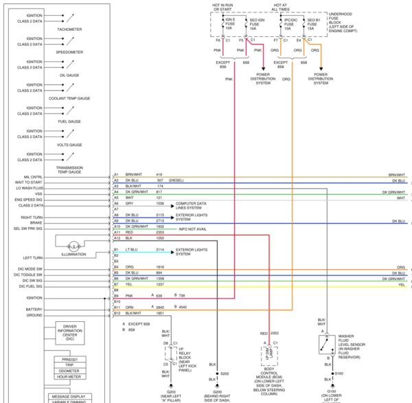 Pinout Gm Instrument Cluster Wiring Diagram