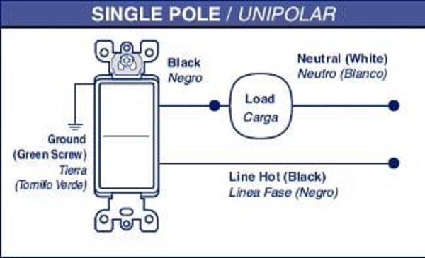 Leviton Single Pole Switch Wiring Diagram