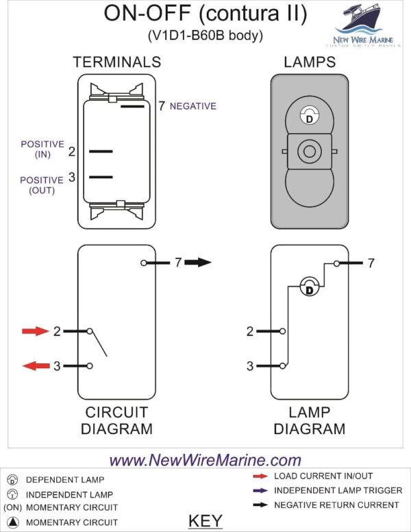 3 Pin Illuminated Rocker Switch Wiring Diagram