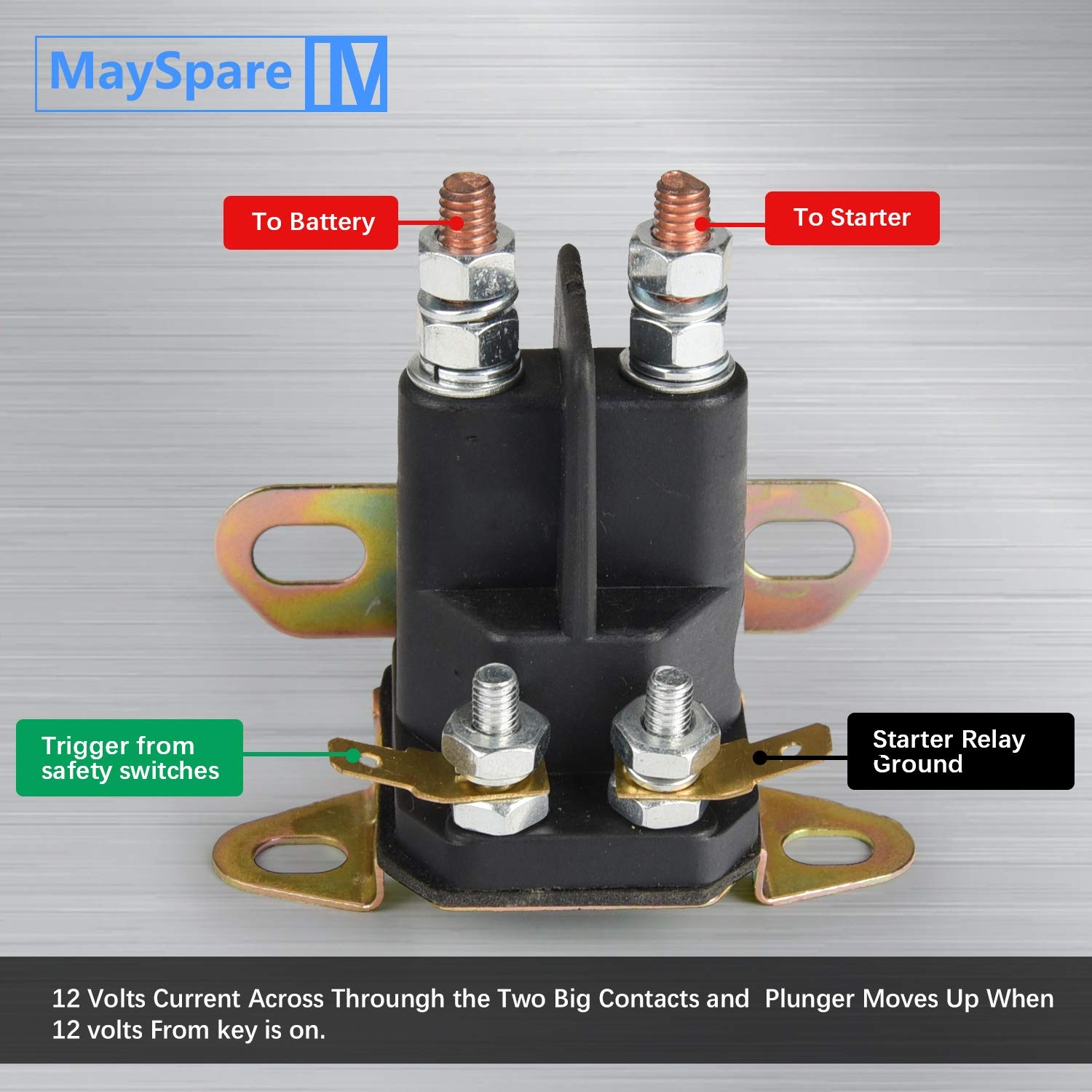 MaySpare 4 Pole Starter Solenoid Replaces Briggs U0026 Stratton 5410K Cub Cadet Craftsman Husqvarna 109946 MTD Mower AM133094 AM138497 John Deere L100 MaySpare 4 Pole Starter Solenoid Replaces Briggs U0026 Stratton 5410K Cub Cadet Craftsman Husqvarna 109946 MTD Mower AM133094 AM138497 John Deere L100