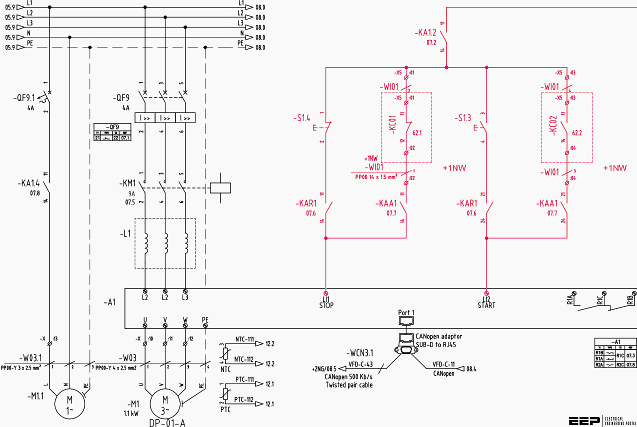 The Wiring Diagram And Physical Layout Of The Equipment Inside The Motor Control Centre EEP