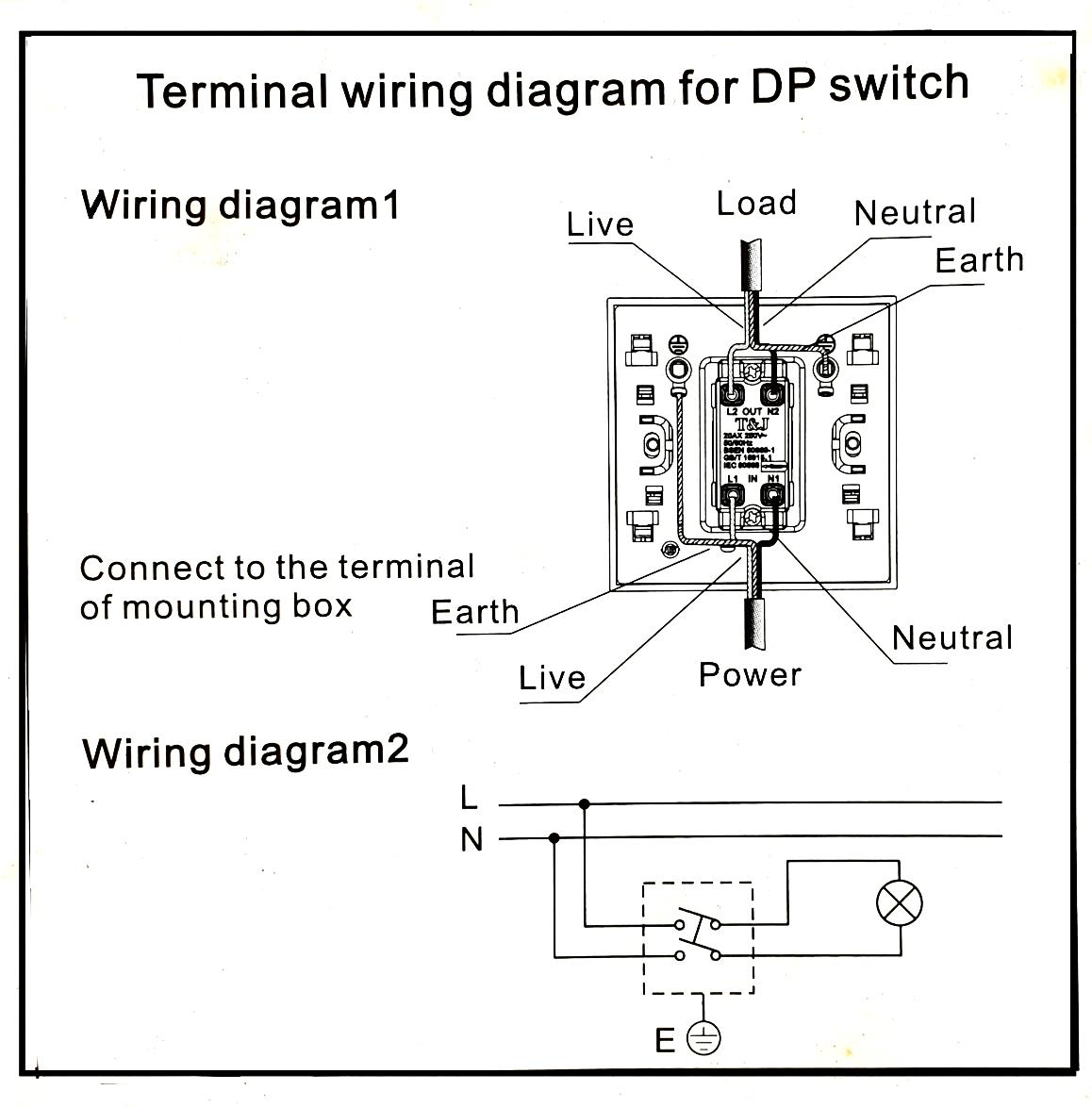 Double Pole Switch Wiring Diagram Double Pole Switch Wiring Diagram