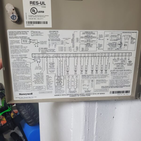 Ademco Vista 20P Wiring Diagram
