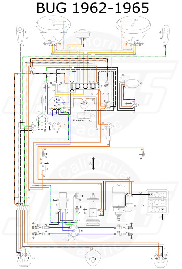 Fuse Box Wiring Diagram For 1965 Vw Bug