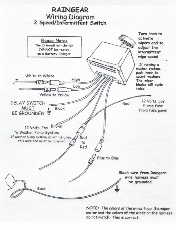 5 Wire Wiper Motor Wiring Diagram