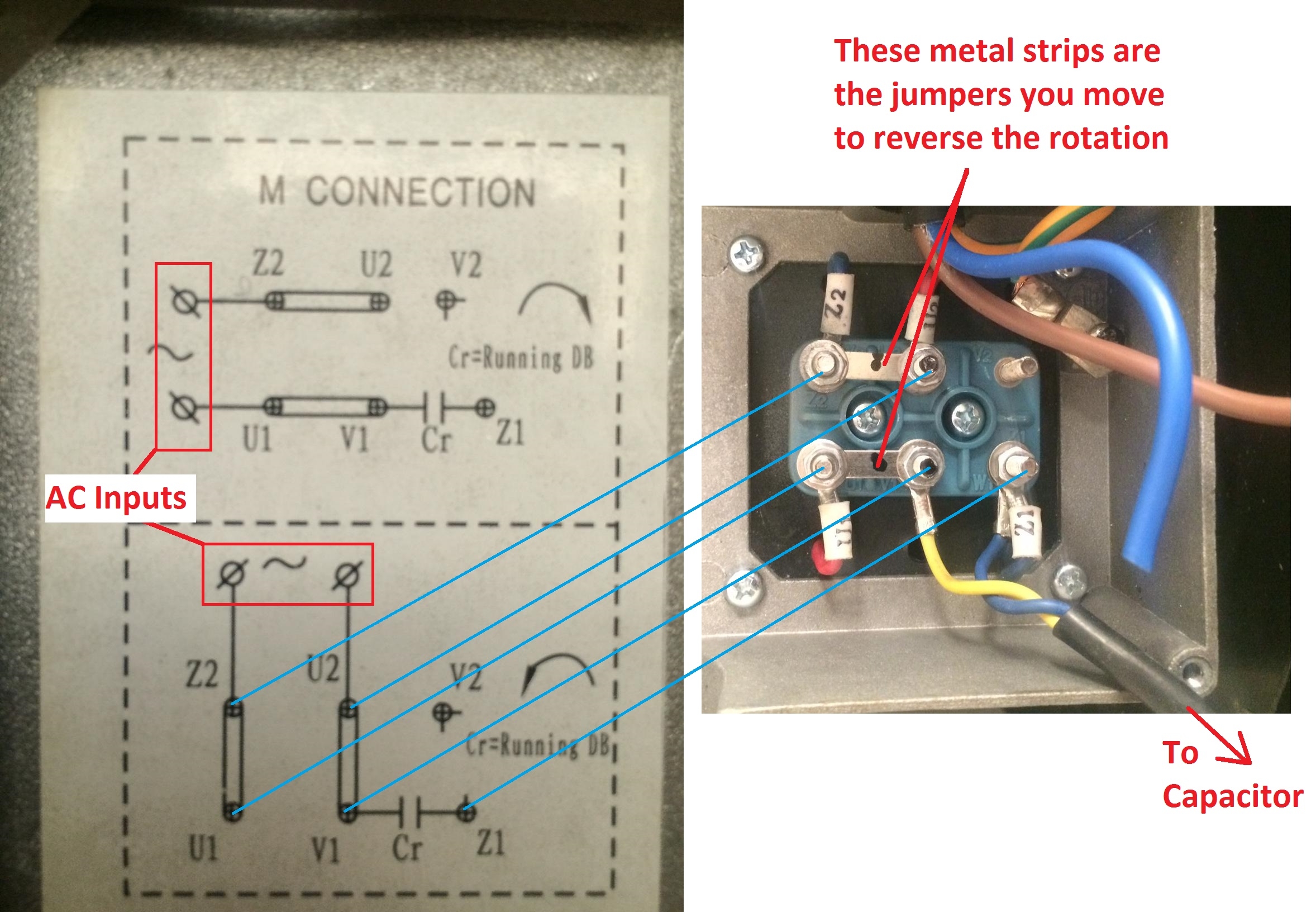 Wiring How To Wire Up A Single phase Electric Blower Motor Electrical Engineering Stack Exchange